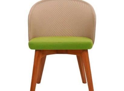 Zweifarbiger Esszimmerstuhl Modernes Design Luxus Holzstuhl Einsitzer